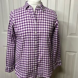 Purple & White gingham blouse
J crew
Size 6P